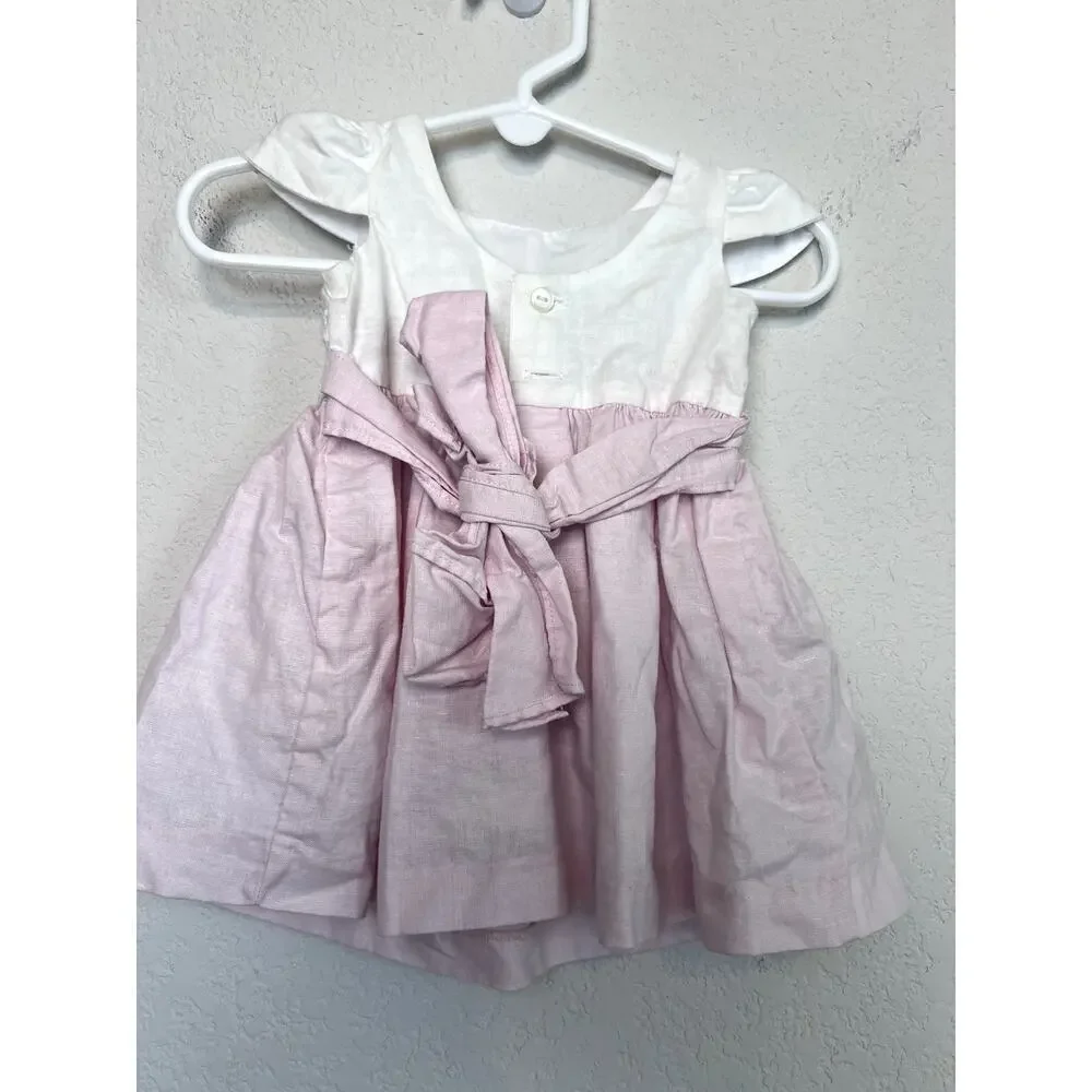 Adorable Edgehill Collection Pink & White Baby Outfit 3M